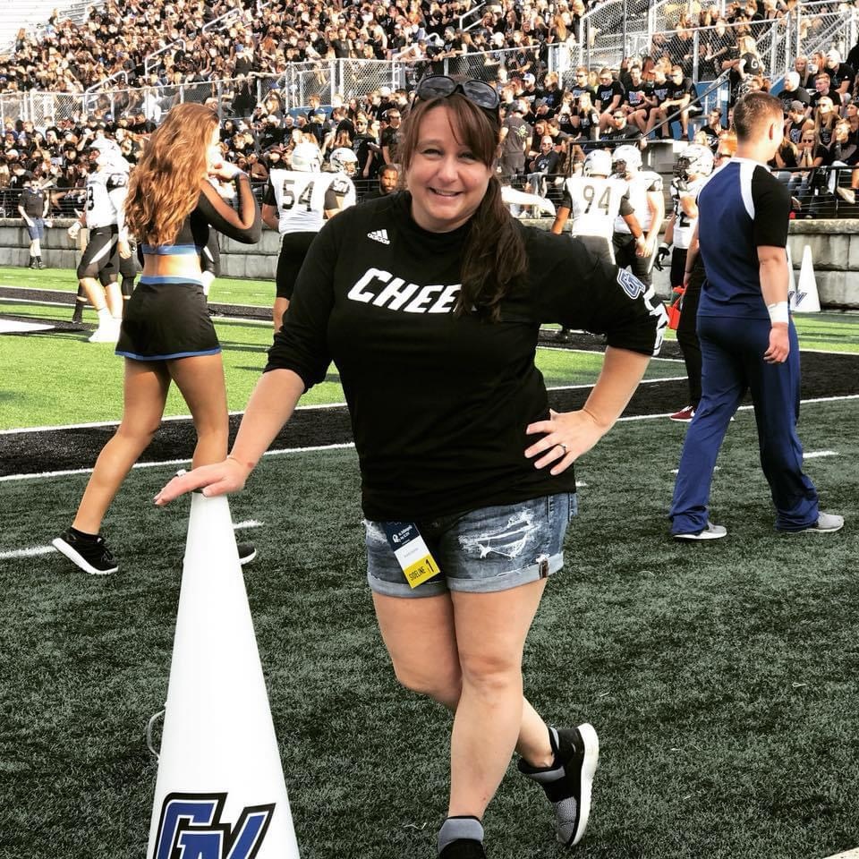 GVSU Head Cheer Coach Brandy Skantze Retires